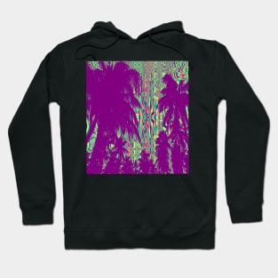 Silhouette Palm Trees on Psychedelic Background Hoodie